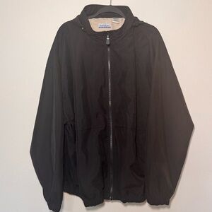 Reebok Golf Black Windbreaker Jacket 2XL Vintage Hooded Zip Up Lightweight